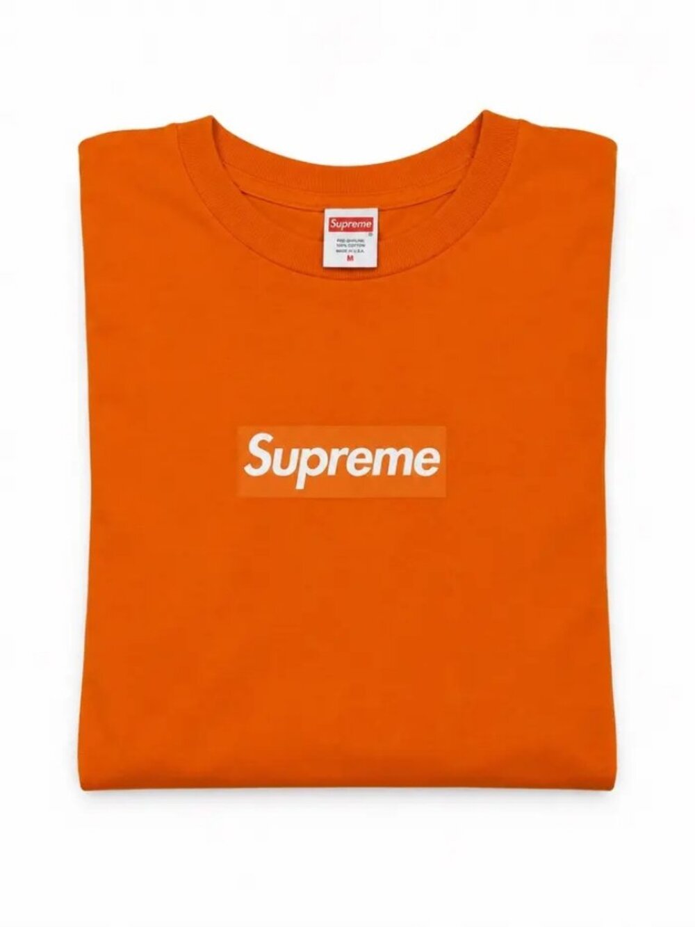 FW20 Supreme Box Logo Long Sleeve Tee Orange Medium